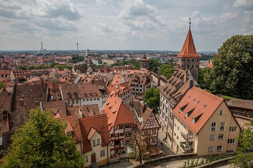 Gezicht over Neurenberg stad, Duitsland