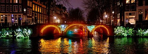 Amsterdam, Herengracht Leidsegracht at night