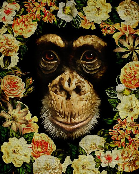 Singe Flower Power par Jan Keteleer