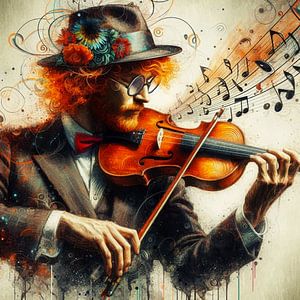Mann spielt Geige