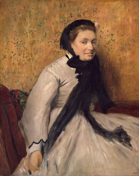 Porträt einer Frau in Grau, Edgar Degas von Meisterhafte Meister