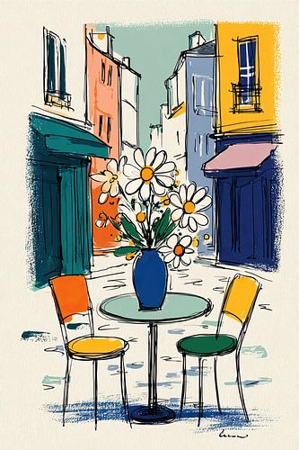 Tisch Stühle | Gemütliche Café-Atmosphäre von OMG Art