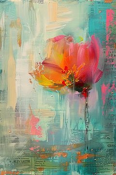 Abstract Bloemen van Abstract Schilderij