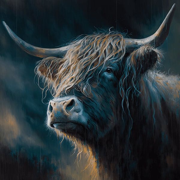 Bemalung der Highlander-Kuh Nr. 08 von ARTEO Gemälde