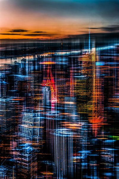 New York - La nuit s'éveille par Hannes Cmarits