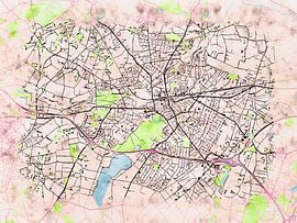 Carte de Delmenhorst avec le style 'Soothing Spring' sur Maporia