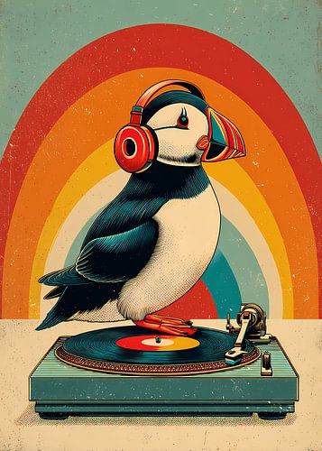 Puffin groovy - Vibes rétro vinyles