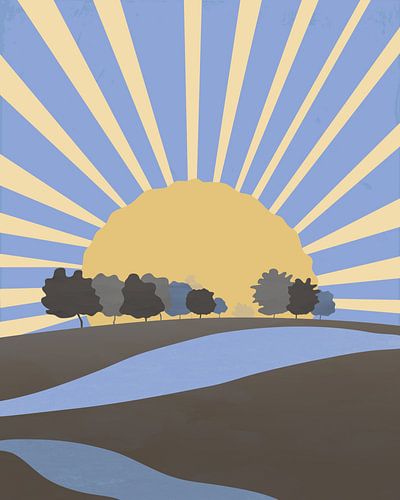 Bäume bei Sonnenaufgang