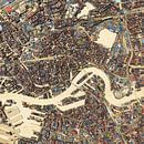 Scrapwood map Rotterdam by Frans Blok thumbnail