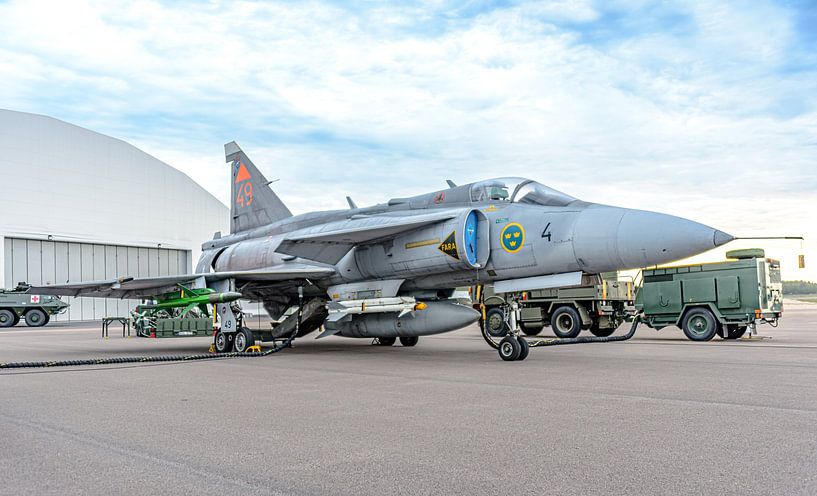 Saab Viggen of the Swedish Air Force by Jaap van den Berg
