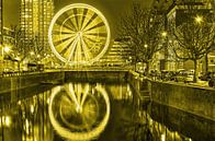 Riesenrad The View Rotterdam - monochrom von Frans Blok Miniaturansicht