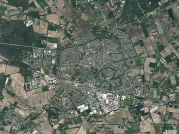 Luchtfoto van Deurne van Maps Are Art