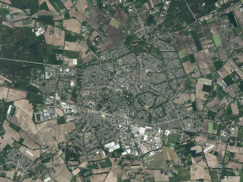 Aerial photo of Deurne by Maps Are Art
