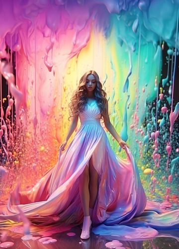 Regenboog verf