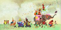 Fantasievolle prent met dieren parade von Studio POPPY Miniaturansicht