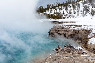 Warmwaterbron in Yellowstone van Sjaak den Breeje Natuurfotografie