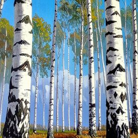 bouleaux sur AidasignArt