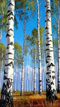 birch trees by AidasignArt