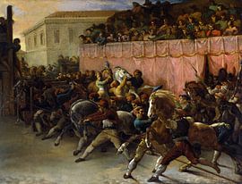 Théodore Géricault. Reiterlose Rennpferde in Rom