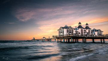 Historische pier Sellin op het eiland Rügen van Marita Autering