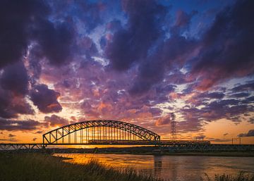 Oosterbeek railway bridge over the Lower Rhine near Arnhem