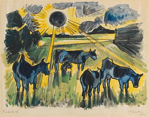 Max Pechstein, Kühe auf einer Weide, 1923