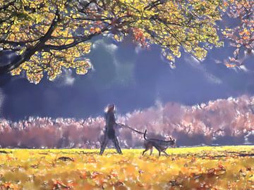 Ochtendwandeling schilderen