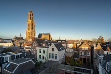 Zonsondergang Domtoren Utrecht van Jan Koppelaar Fotografie