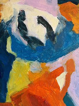 Blue Horses van Helia Tayebi Art
