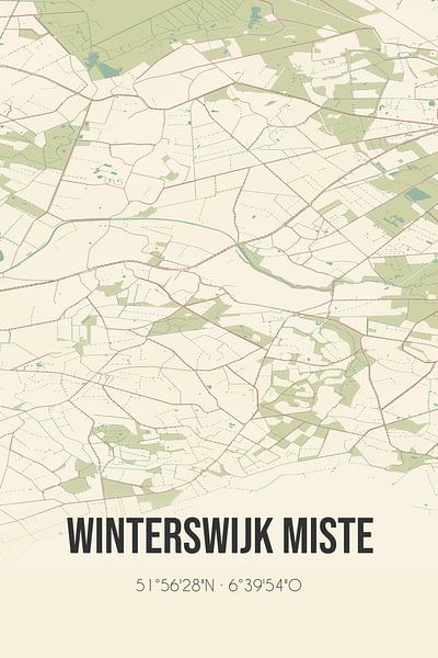 Vintage map of Winterswijk Miste (Gelderland) by Prints of Place