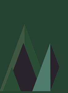 Yama - Graphic abstract design of mountains in the Dolomites