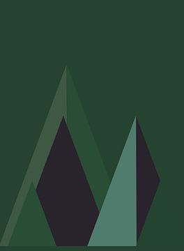 Yama - Grafisch abstract design van bergen in de Dolomieten van notARTificial
