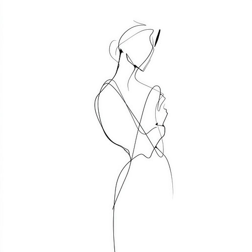 Vrouw lijn tekening