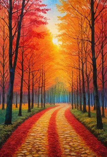 Zonsondergang op Nami Island – Impressionistische herfstdroom van MIROKKU