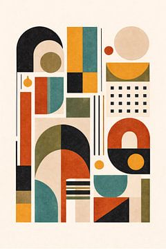 Modern Bauhaus Geometrisch Abstract van irgian firmansyah