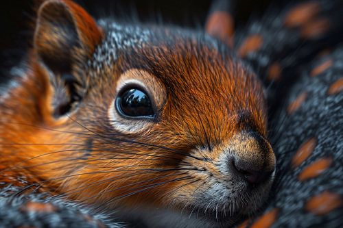 Gedetailleerde close-up van een eekhoorn