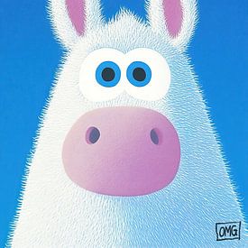 Fluffy Donkey | Pink Nose Wonder von OMG Art