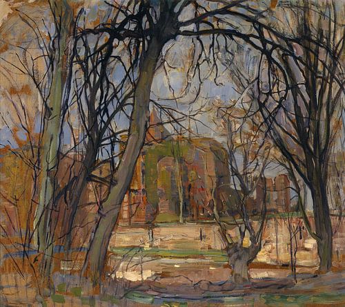Spring sun, ruïne van Brederode, Piet Mondriaan