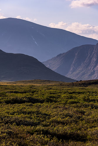 Bergstapel in Jotunheimen, Noorwegen - kleur