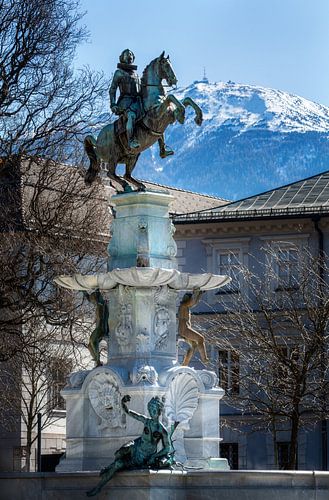 De Leopoldsbrunnen-fontein in Innsbruck