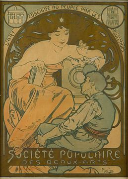 Société Populaire Des Beaux-Arts (1897) by Alphonse Mucha by Peter Balan