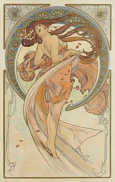 De kunsten 2 (1898) door Alphonse Mucha van Peter Balan
