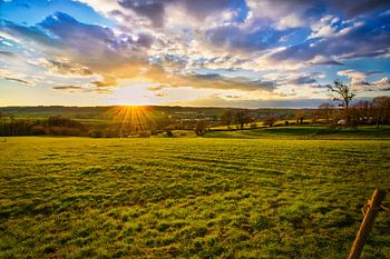 Sunset in the hills of Limburg