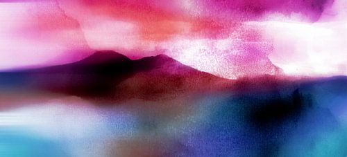 Scandinavisch landschap Magenta