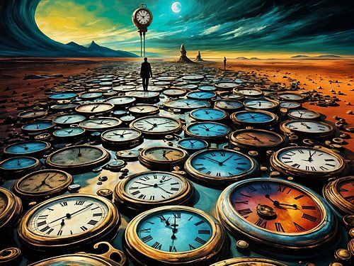 As Time Walks By AI Art von Christine aka stine1