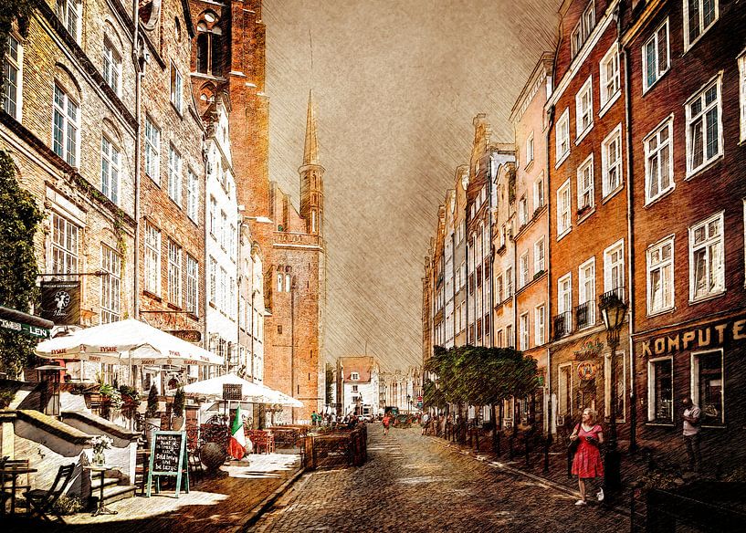 Gdansk Polen landschap stad #Gdansk van JBJart Justyna Jaszke