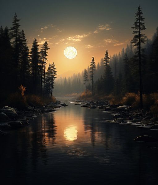 Romantische Berglandschaft von fernlichtsicht