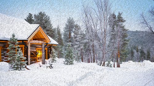 Blockhouse in the Snow by Nancy Pauwels Photo