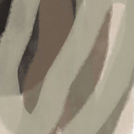 Moderne abstrakte minimalistische Kunst. Linien und Formen in Braun, Beige von Dina Dankers