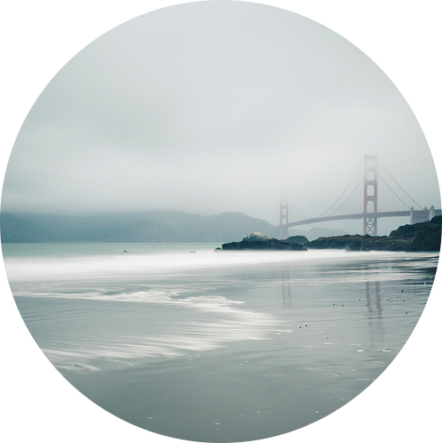 Golden Gate vom Baker Beach aus